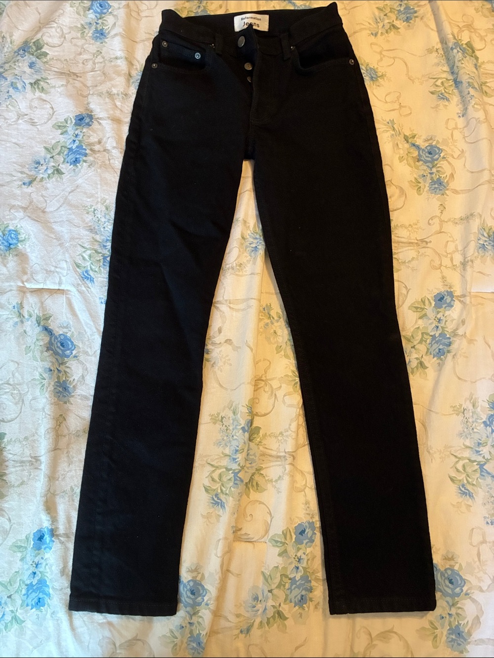 Reformation Black High-Rise Skinny Jeans